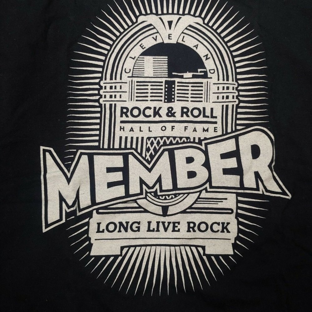 Rock & Roll Hall of Fame Member Men M T Shirt Black Short Sleeve Cleveland Music